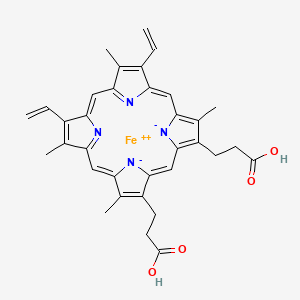 Chemical structure of Heme b