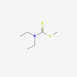 Chemical structure of Methyl Diethyldithiocarbamate