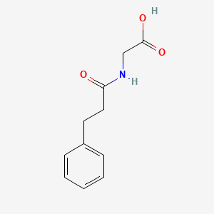 Chemical structure of Phenylpropionylglycine