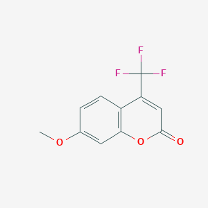 Chemical structure of 7-Methoxy-4-trifluoromethylcoumarin