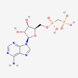 Chemical structure of Adenosine 5'-methylenediphosphate (hydrate)