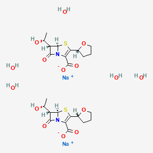 Chemical structure of Faropenem (sodium salt hydrate)
