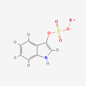 Chemical structure of Indoxyl Sulfate-d5 (potassium salt)