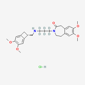 Chemical structure of N-Desmethyl Ivabradine D6 HCl
