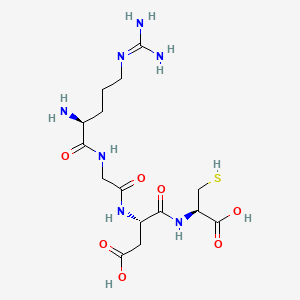 Chemical structure of H-Arg-Gly-Asp-Cys-OH (trifluoroacetate salt)