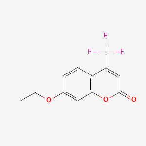 Chemical structure of 7-Ethoxy-4-trifluoromethylcoumarin