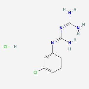 Chemical structure of 1-(3-Chlorophenyl)biguanide (hydrochloride)