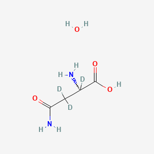 Chemical structure of L-Asparagine-d3 (hydrate)