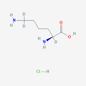 Chemical structure of L-Lysine-2,6,6-D3 hcl