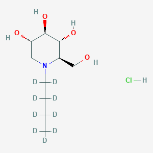 Chemical structure of N-Butyldeoxynojirimycin Hydrochloride-d9