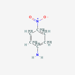 Chemical structure of 13C6-4-Nitroaniline