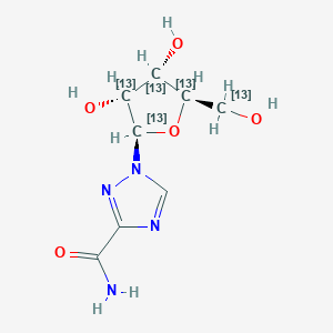 Chemical structure of Ribavirin-13C5