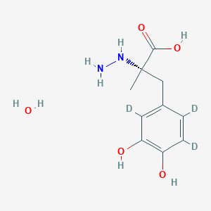 Chemical structure of Carbidopa-d3 (hydrate)
