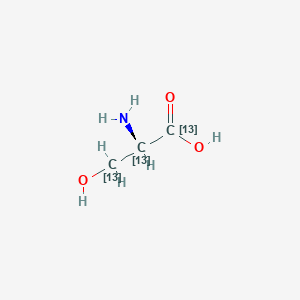 Chemical structure of L-Serine-13C3