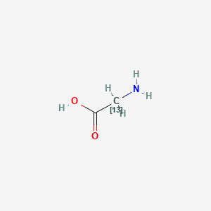 Chemical structure of Glycine-13C
