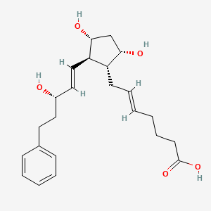 Chemical structure of 5-trans-17-phenyl trinor Prostaglandin F2α