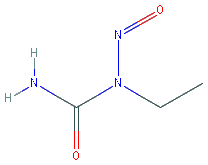 Chemical structure of 1-Ethyl-1-nitrosourea (hydrate)