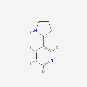 Chemical structure of (±)-Nornicotine-d4
