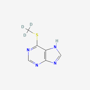 Chemical structure of 6-Methylmercaptopurine-d3