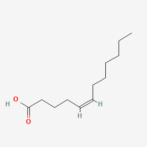 Chemical structure of 5E-dodecenoic acid