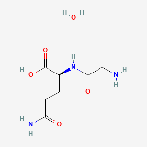 Chemical structure of Glycyl-L-Glutamine (hydrate)