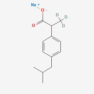Chemical structure of Ibuprofen-d3 (sodium)