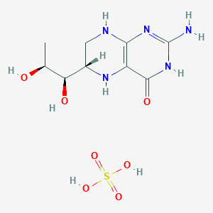 Chemical structure of (6S)-5,6,7,8-tetrahydro-L-Biopterin (sulfate)