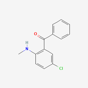 Chemical structure of 2-Methylamino-5-chlorobenzophenone