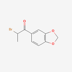 Chemical structure of 2-Bromo-3',4'-(methylenedioxy)propiophenone