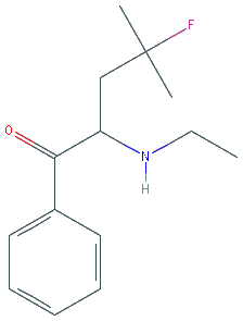 Chemical structure of 4-fluoro-α-Ethylaminoisohexanophenone (hydrochloride)