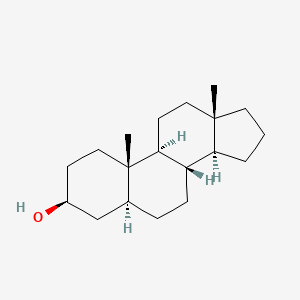 Chemical structure of 5α-Androstan-3β-ol