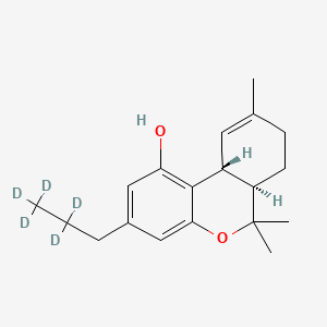 Chemical structure of Tetrahydrocannabivarin-d5 (CRM)