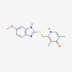 Chemical structure of 4-Hydroxyomeprazole sulfide