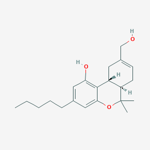 Chemical structure of (-)-11-hydroxy-δ8-THC (CRM)