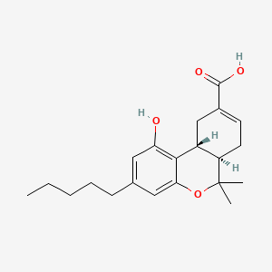Chemical structure of delta8-THC-11-oic acid