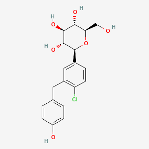 Chemical structure of O-desethyl Dapagliflozin