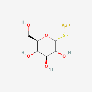 Chemical structure of Aurothioglucose (hydrate)