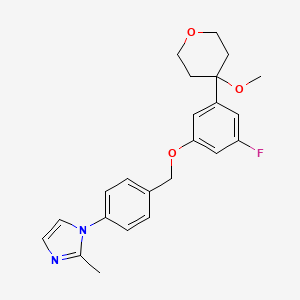 Chemical structure of ADB-FUBIATA 3,3-dimethylbutanoic acid metabolite