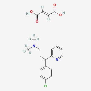 Chemical structure of Chlorpheniramine-d6 (maleate)