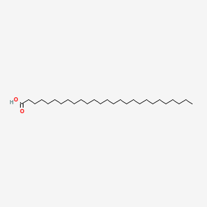 Chemical structure of Heptacosanoic Acid