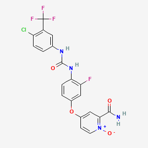 Chemical structure of N-desmethyl Regorafenib N-oxide