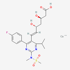 Chemical structure of (3R,5R)-Rosuvastatin (calcium salt)