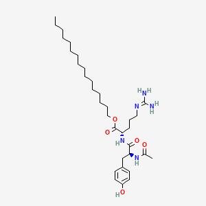 Chemical structure of Acetyl Dipeptide 1 cetyl ester (trifluoroacetate salt)