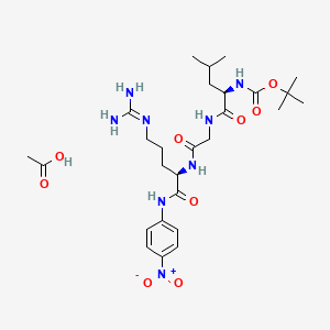 Chemical structure of Boc-LGR-pNA (acetate)