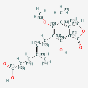 Chemical structure of 13C17-Mycophenolic Acid