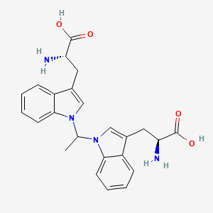 Chemical structure of 1,1'-Ethylidenebis(L-tryptophan)