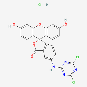 Chemical structure of 5-(4,6-Dichloro-s-triazin-2-ylamino)fluorescein (hydrochloride)