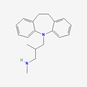 Chemical structure of n-Desmethyltrimipramine