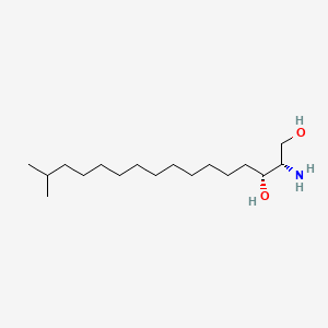 Chemical structure of Sphinganine (d16:0 branched)
