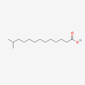 Chemical structure of Isotetradecanoic acid